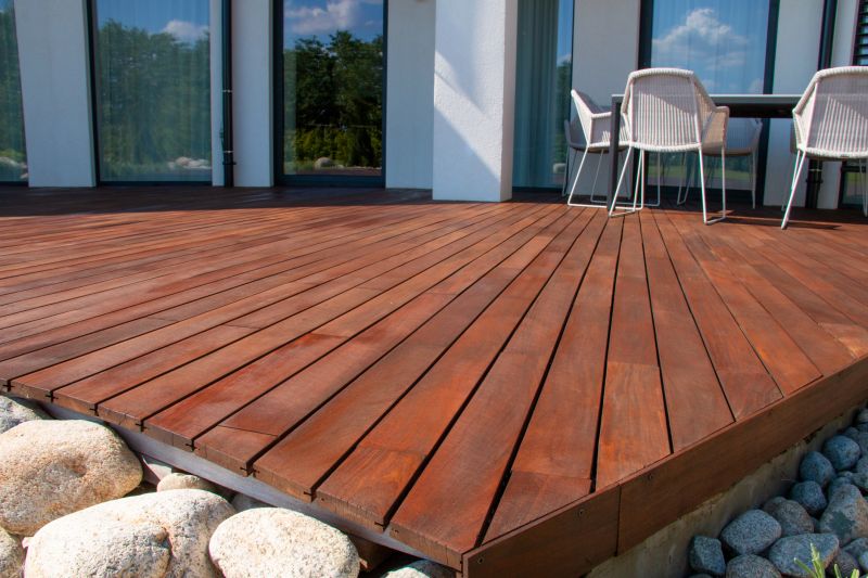 Modern wooden deck